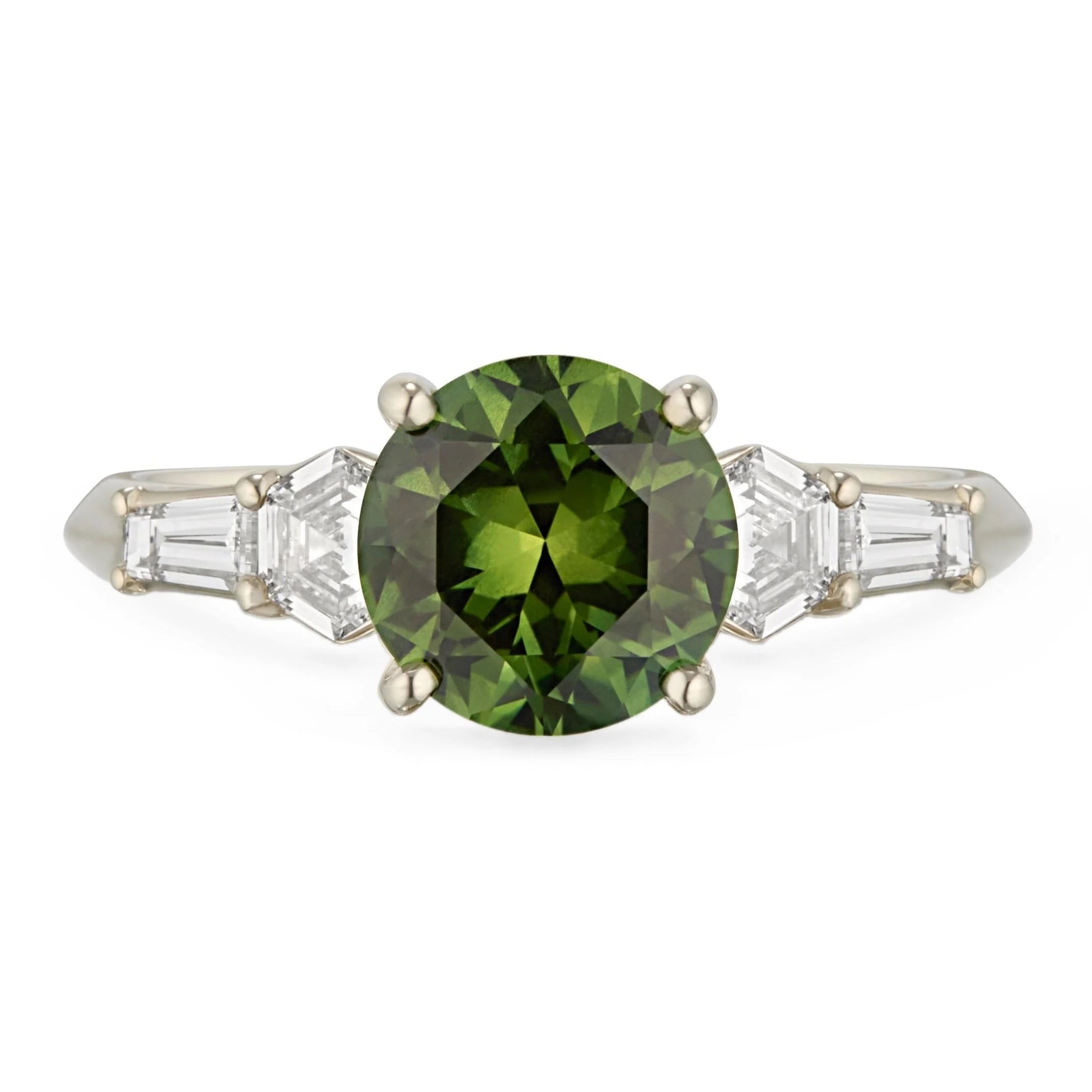 Forest Green Five Stone Ring