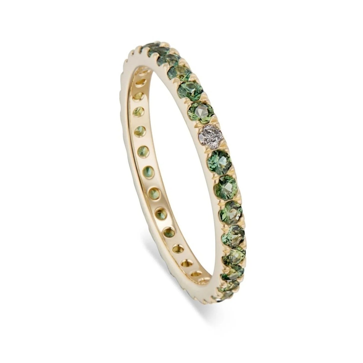 Olive Stone Eternity Ring