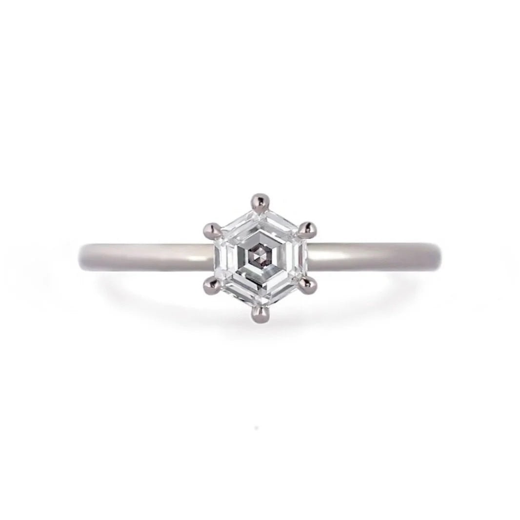 .50ct Hexagon Diamond Solitaire