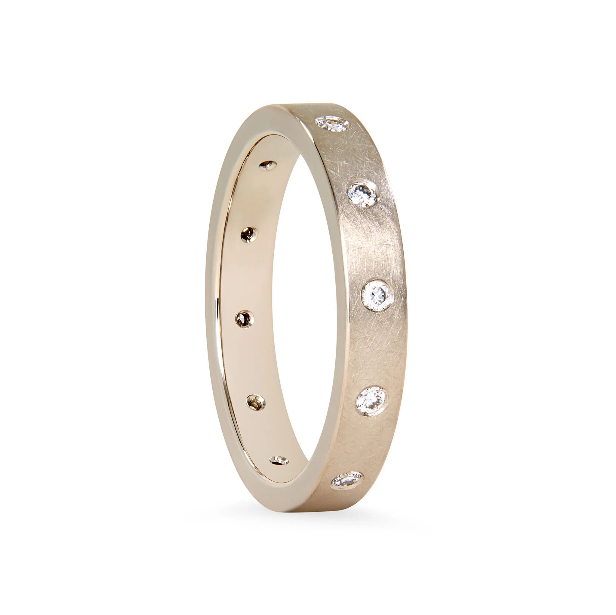 Rustic Diamond Studded Ring