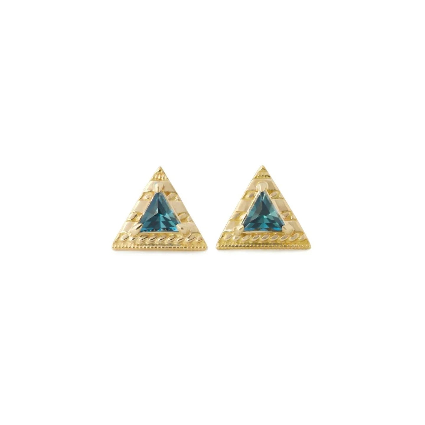 Topaz Triangle Earrings
