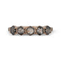 Five Hexagon Gray Diamond Ring