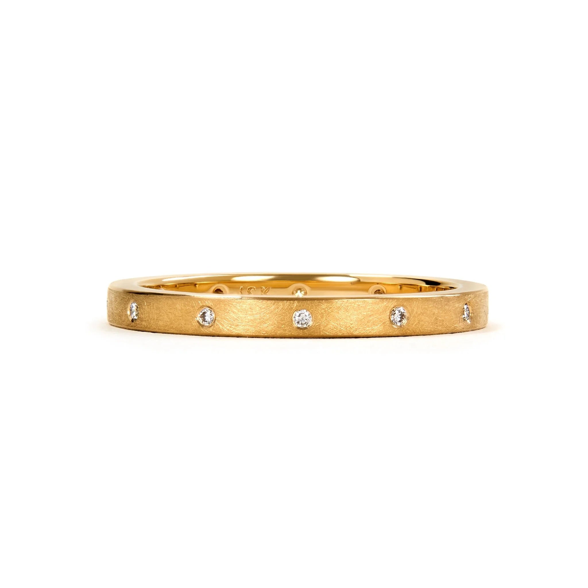 Petite Rustic Diamond Studded Ring