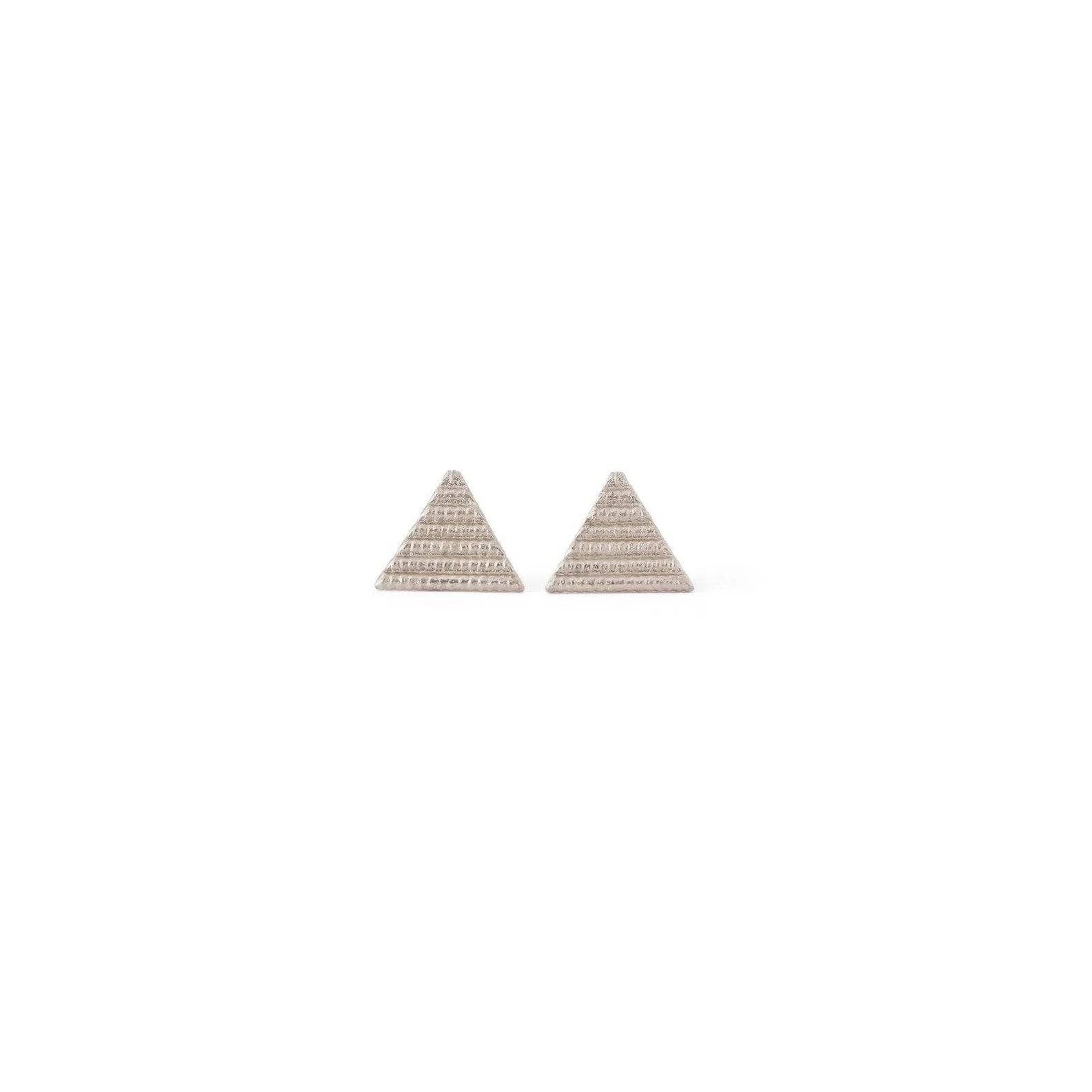 Textured Triangle Studs