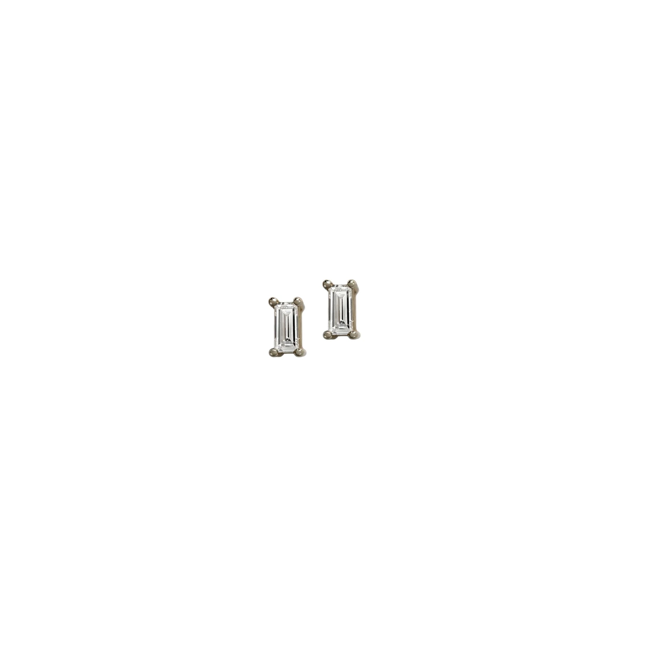 Baguette Diamond Studs