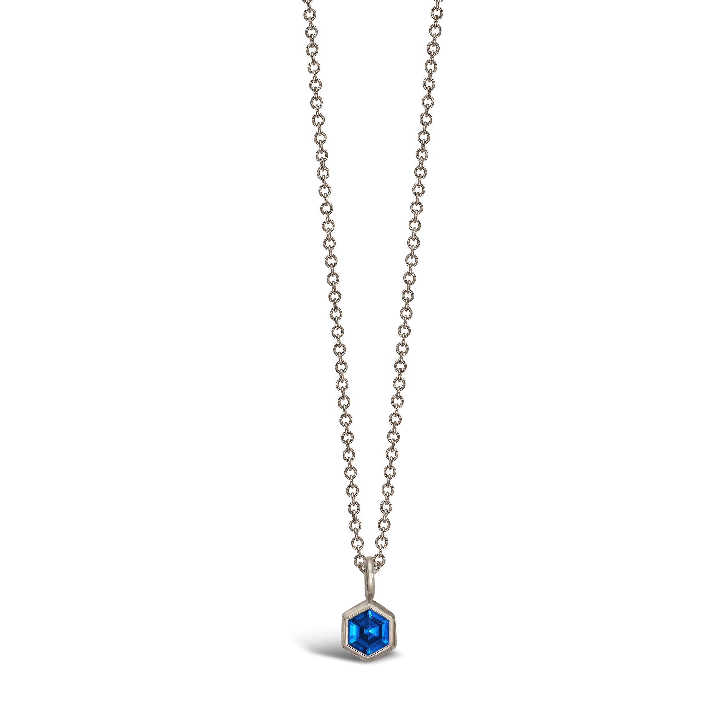 HEXA AZURE PENDANT – BLUE SAPPHIRE