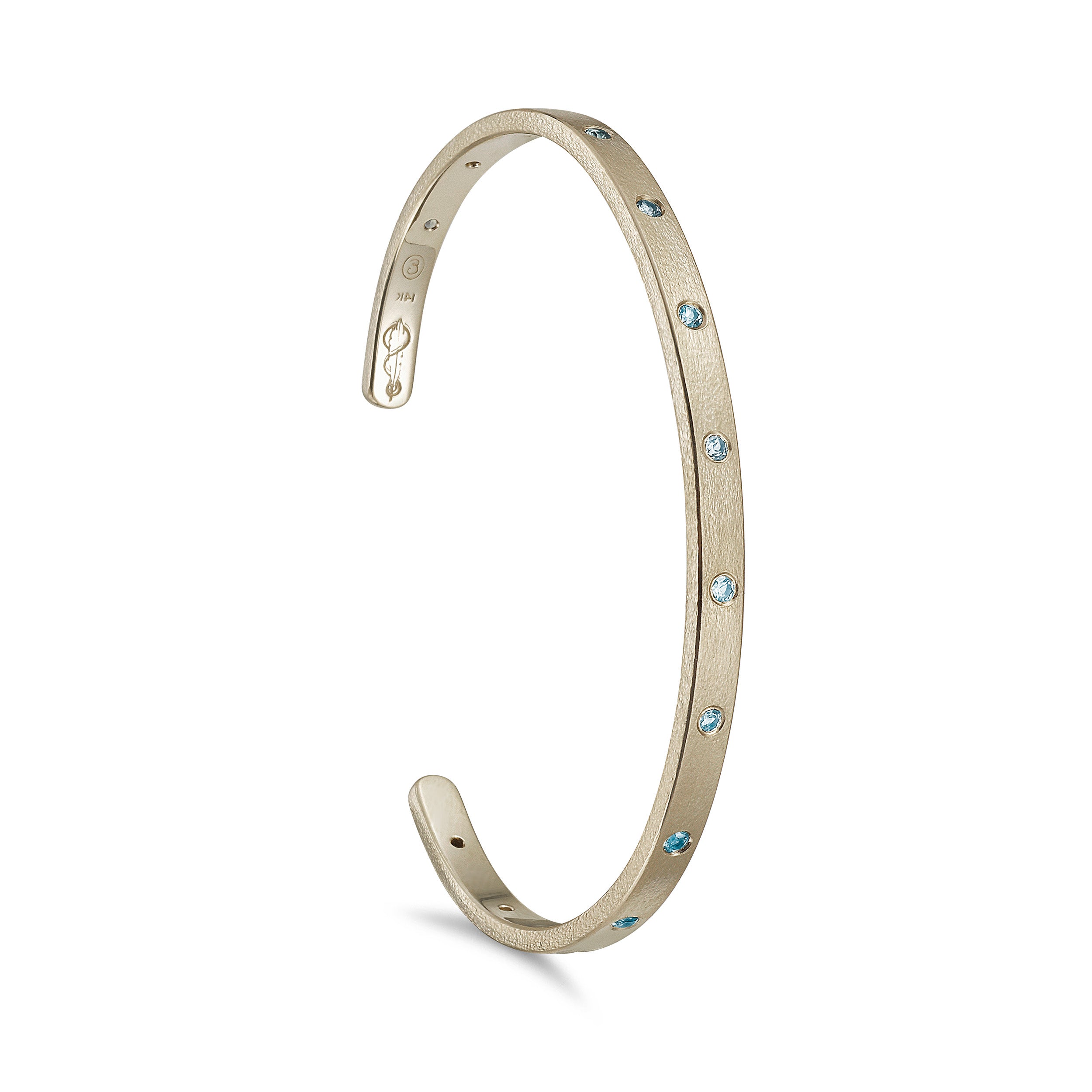 Studded Teal Sapphire Bangle