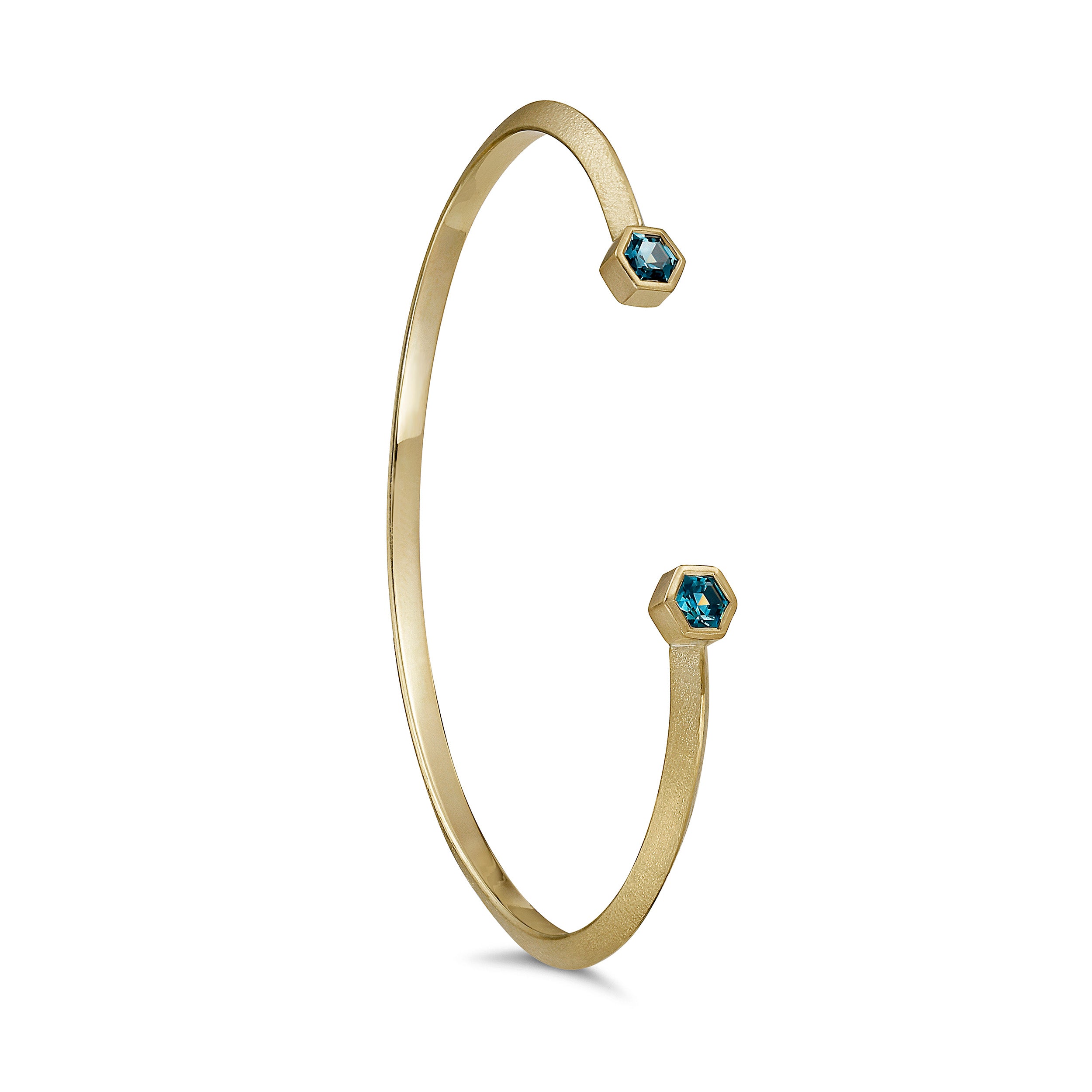 Double Hexa Viridian Cuff – Teal sapphire