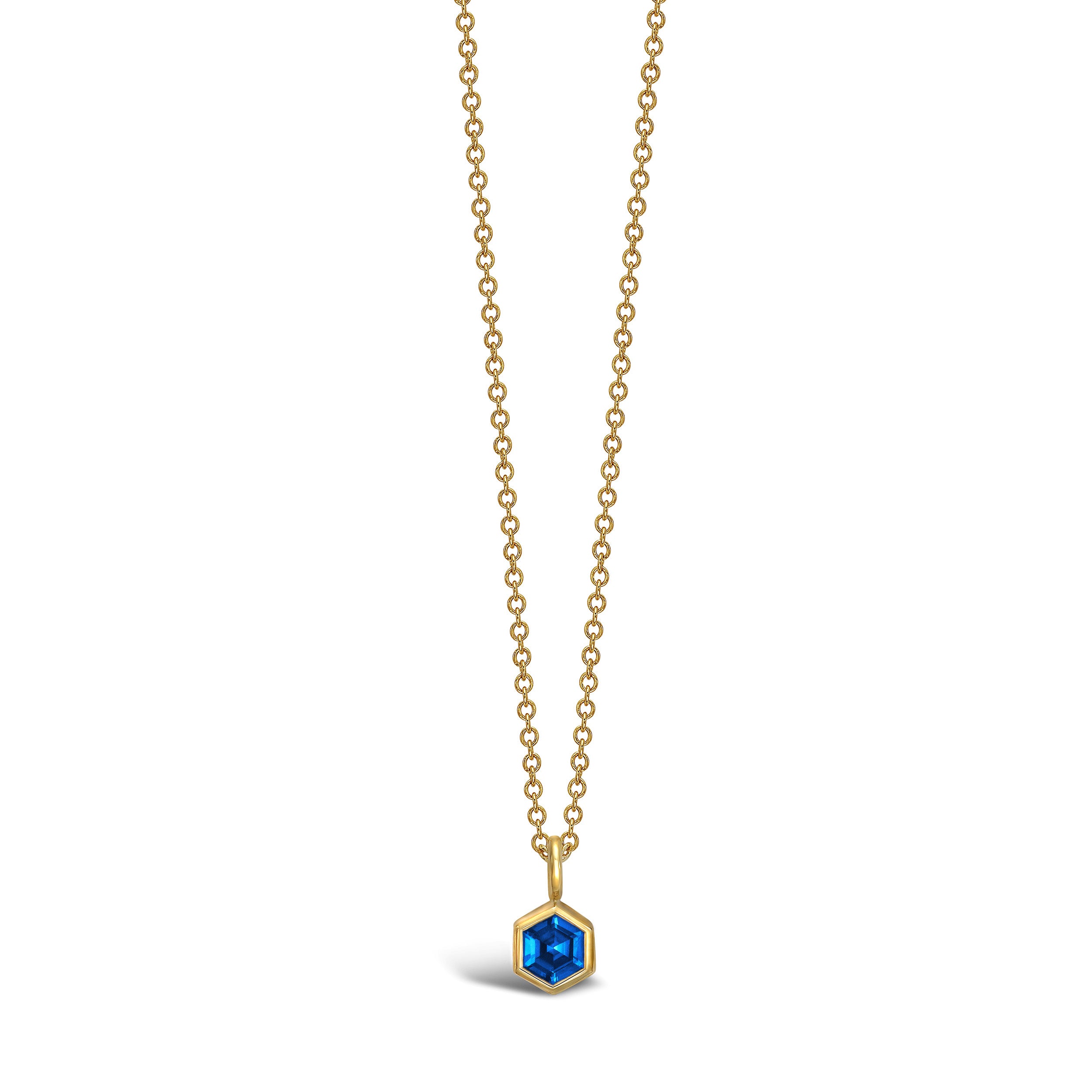 HEXA AZURE PENDANT – BLUE SAPPHIRE