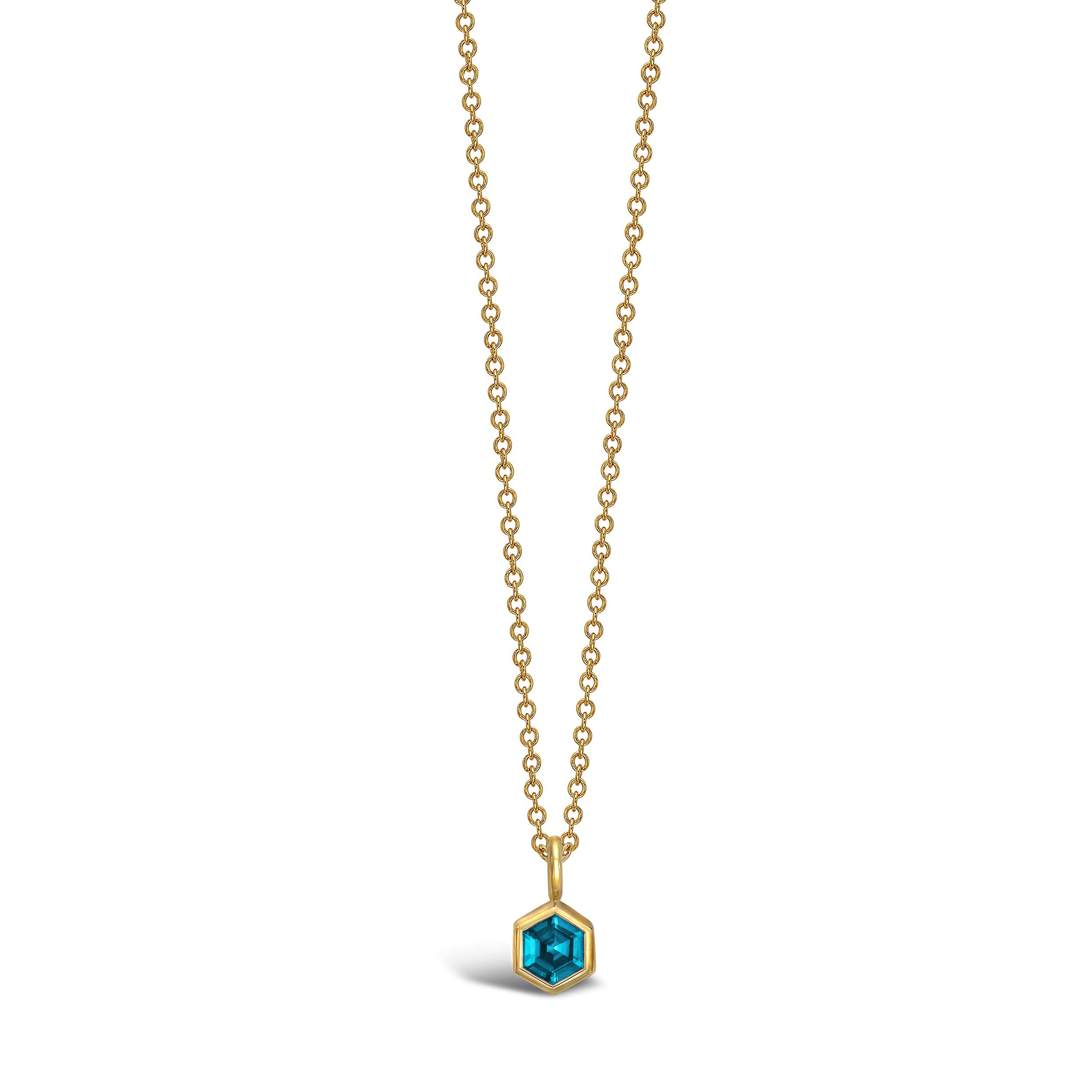 HEXA VIRIDIAN PENDANT – TEAL SAPPHIRE