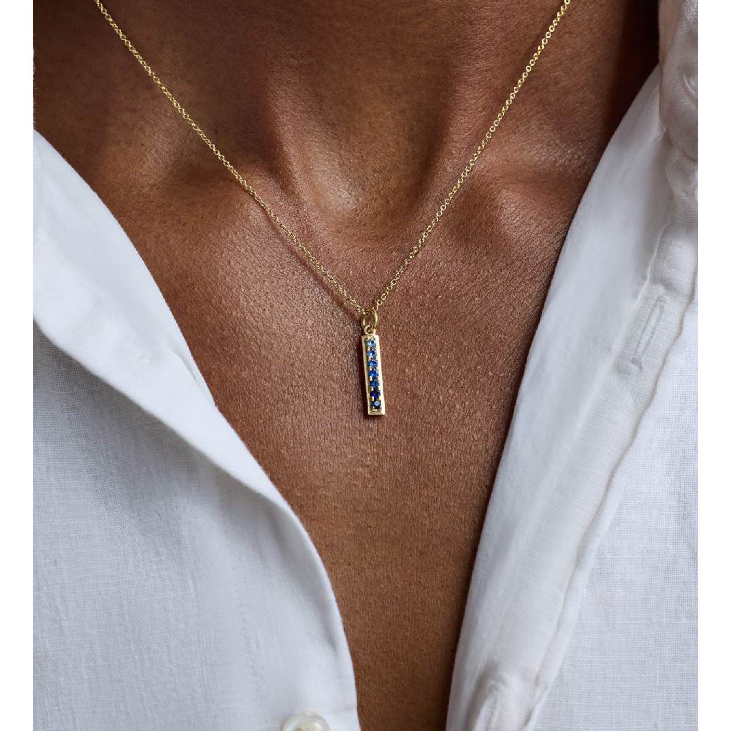 LUMEN PENDANT – BLUE SAPPHIRE OMBRÉ