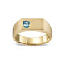 Hexagon Sapphire Signet Ring