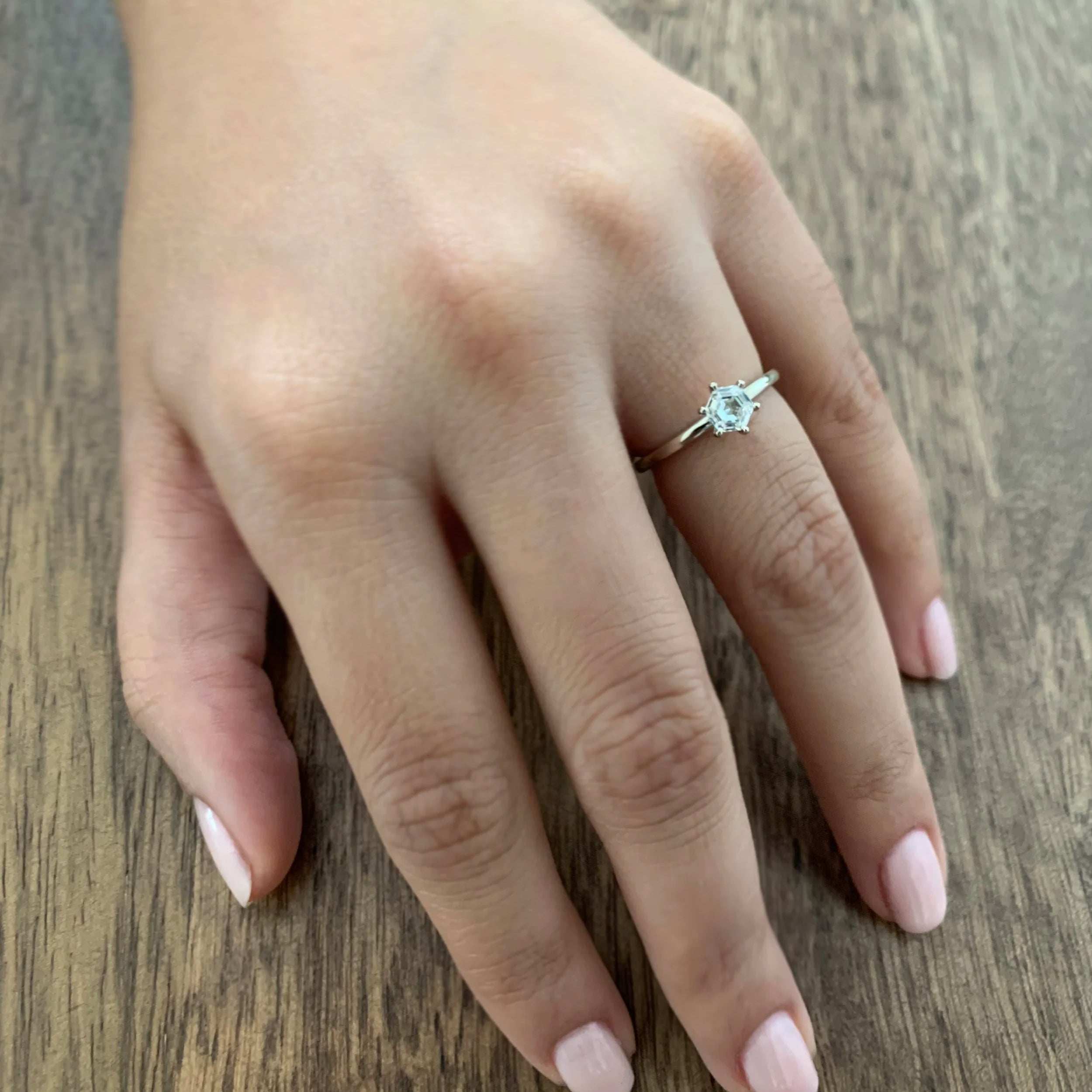 .50ct Hexagon Diamond Solitaire