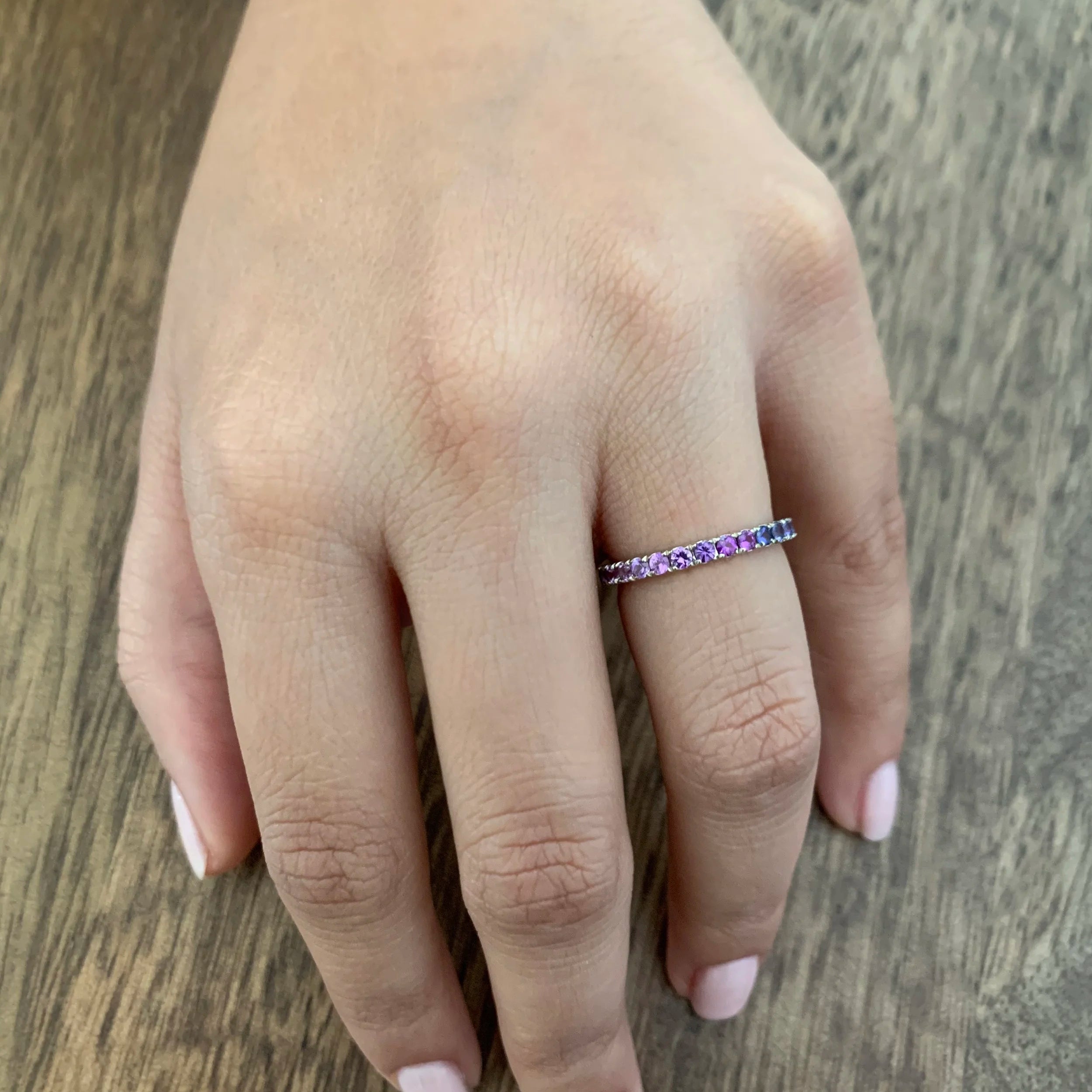 Purple Sapphire Ombré Ring
