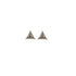 Gray diamond triangle earrings in 14 karat yellow gold
