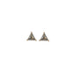 Gray diamond triangle earrings in 14 karat yellow gold