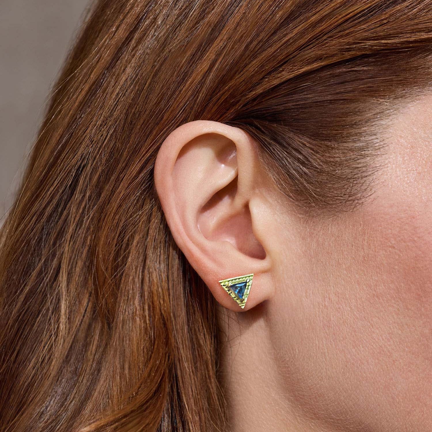Topaz Triangle Earrings