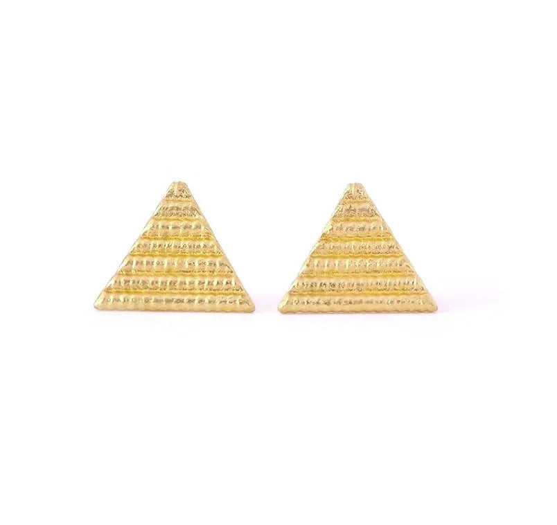 Textured Triangle Studs