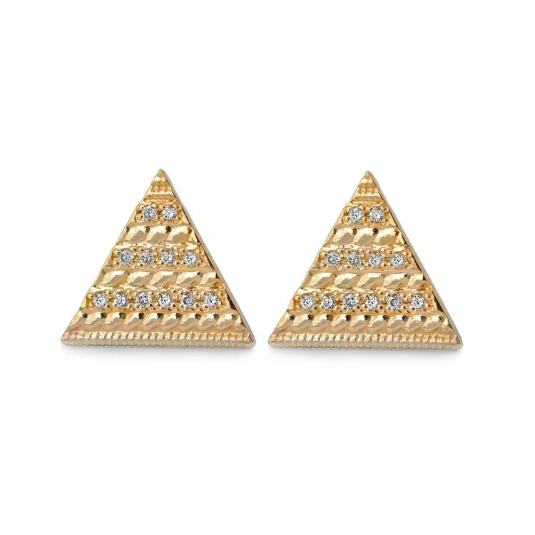 Diamond Triangle Studs